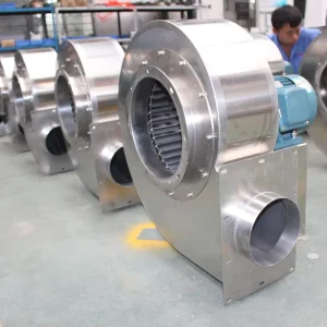 Long Working Time High Efficiency Low Noise Stainless Steel Motor 460V AC Industrial Centrifugal Fan Blower ODM Support Exhaust