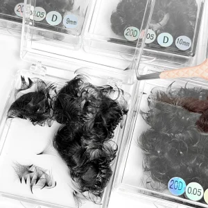 Loose Premade Fans 0.03 0.07mm Volume Lashes Time Saving Pre Made Fans Bulk