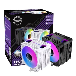 Lovingcool 120mm ARGB PWM CPU Fan New Gaming Air Cooler with 6Heat Copper Pipes Computer Case Heatsink Cooling for Intel for AMD