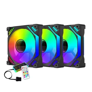 Lovingcool Custom Quiet ARGB PWM PC Computer CPU RGB Fan PC Case Plastic Air Cooler PC Cooling Fan Radiator