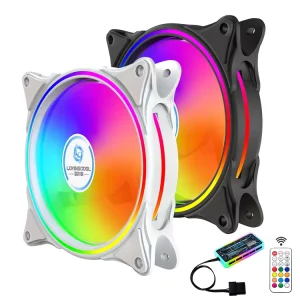 Lovingcool Oem Pc case and Cpu Cooling Gaming case Fans White Black Frame 5V ARGB Pwm Colorful Color Computer Fan