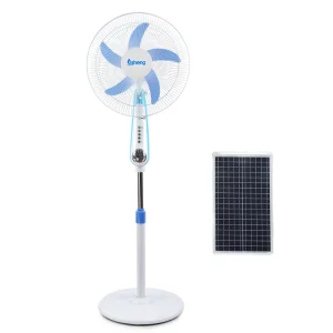 Low No Noise 12V DC Battery Operated Electric Tower Fan Air Cooling Ventilateur Electric Solaire Stand Fan for Home