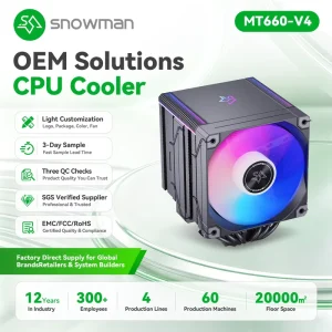 Low Noise 15 to 35 DBA White ARGB CPU Radiator 260W for E Commerce Dropshipping with Fast 3 Day Lead Custom Retail Packaging