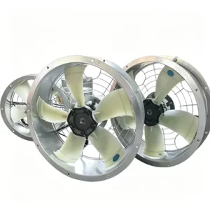 Low Noise 5 Blades Reinforced Nylon Impeller Axial Fan Galvanized Casing 220V/380V Industrial Cooling Tower Axial Flow Fan