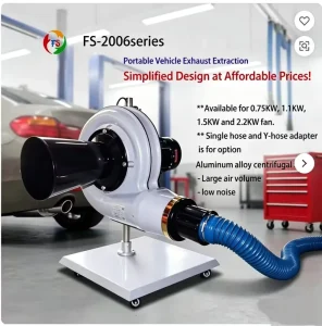 Low Noise Aluminum Centrifugal Portable Exhaust Fan with Multi power Options for All Kinds of Auto Repair Workshop