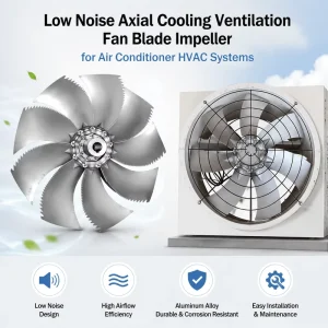 Low Noise Axial Cooling Ventilation Fan Blade Impeller for Air Conditioner HAVC Systems