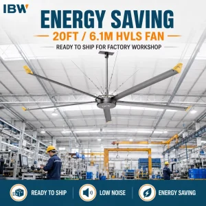 Low Noise Custom Order Big Ceiling Fan HVLS Air Circulation Energy Saving for Factories Made in China