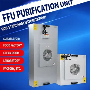 Low Noise EBM Motor Centrifugal H14 Efficiency 1000m³ h Industrial Fan Filter Unit for Electronic Workshop
