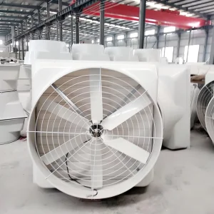 Low Noise Greenhouse Fiberglass Exhaust Fan With Louver Frp Industrial Ventilation Fan for Chicken House