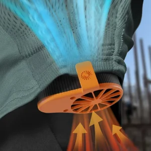 Low Noise High Speed Wearable Battery Air Cooling Usb Rechargeable Portable Mini Clip Waist Fan for Outdoor