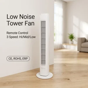 Low Noise Home Use Fan Electric Stand Tower Fan Touch Screen Oscillating Tower Fan