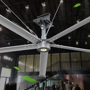 Low Noise Large Diameter Industrial Hvls Fan Aluminum Magnesium Alloy High Airflow Ceiling Fan for Workshop Warehouse
