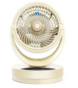 Low Noise Mechanical Electric Table Fan Air Circulator Rechargeable Desktop Cooling Fan Night Light USB Charging for Bedroom