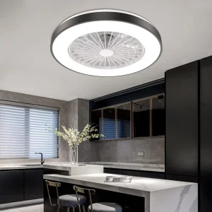 Low Noise Remote Control Smart Modern Energy Saving Metal Chandelier LED Socket Ceiling Fan with Light for Hotel & Household Use