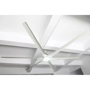 Low Power Consumption Big HVLS Ceiling Fan 6 Blades Wind Circulation Industrial Ceiling Fan Remote Control Quiet Giant Fan
