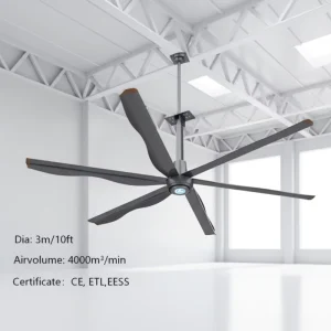 Low Price 10ft 3m HVLS Commercial Industrial Ceiling Fan Aluminum Alloy Blades PMSM Motor Ventilation Fan for Warehouse