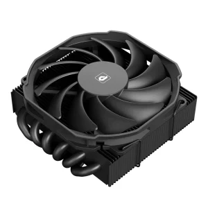 Low Profile CPU Cooler 52mm Height 4 Heat Pipes 92mm PWM Fan Black Heatsink for ITX AM5 LGA1700