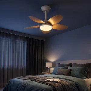 Low Profile LED Ceiling Fan Light 110V 220V OEM ODM Energy Saving DC Motor Smart Ceiling Fan with Remote Control
