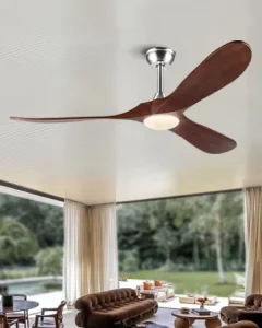Luxury 52 Inch LED Ceiling Fan Light 3 Blades Modern DC Motor ABS Body Remote Control 6 Speed Quiet 35 39dB 6000K Daylight