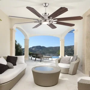 Luxury 72 Inch Ceiling Fan With Light Medieval Style 3 Color Lighting Remote Control Ceiling Fans