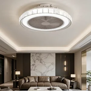Luxury Home Decor LED Ceiling Fan Light with Remote Control ABS+Metal Construction Bedroom Ceiling Fans with Lights