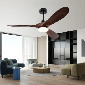 Luxury Modern 52-Inch Dimmable LED Ceiling Fan Light 3 Blades with DC Motor Decorative for Living Room Office