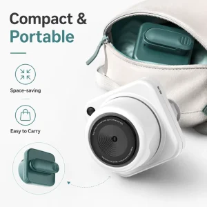 MEMO G01 Portable Clip On Mini Waist Fan Bladeless Neck Wearable Fan 3 Speed 800mAh Rechargeable Clip Fan