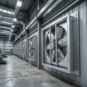 MX 1220# 1220x1220x400mm Galvanized Sheet Wall Mounted Direct Drive Air Blower Fan