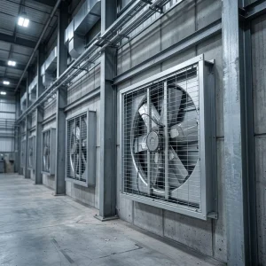 MX D1100 1100*1100*400MM Galvanized Sheet Wall Mounted Direct Drive AC Fans Axial Flow Fans