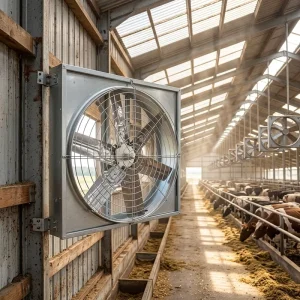 MX H1380 1380*1380*300mm Hanging Direct Drive 50 Inch Cow Stall Blower Fan Horse Stable Ventilator with Hook