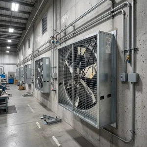 MX P1100 1100x1100x450mm Wall Mounted Push Pull 304 Stainless Steel Industrial Exhaust Fan