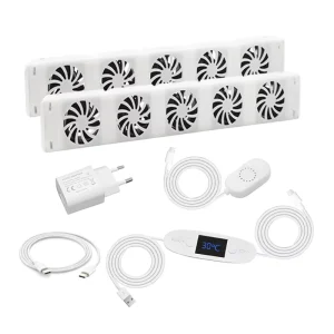 MXRV 202 Home Smart Radiator Convector Heat Booster Ventilator Axial Fan Ball Bearing Electric Silent High CFM Plastic ODM