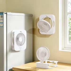 Magnetic Hanging USB Lithium Battery Rechargeable Mini Cooling Fan Outdoor Plastic Box Desktop Table Portable Wall Mounted Fans