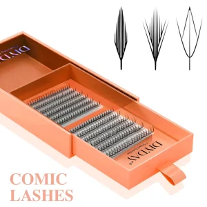 Manga Comic Natural Wispy Machine Made Eco friendly 0.05mm Thickness False Eyelashes