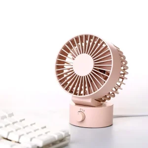 Manual USB 5V Rechargeable Battery Plastic Household Desk Air Circulation Electric Fan Portable Cooling Small Silent Box