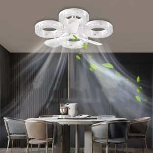Manufacturer 220v Elegant LED Ceiling Fan Light Remote Control 3 Speed Dimmable Modern Bedroom Dining Room E27 Lighting Fixture