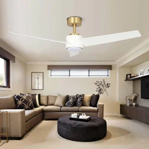 Manufacturer Decorative Ceiling Fans DC Motor 52 Inch Remote Control Ceiling Fan With Light for Bedroom Living Room