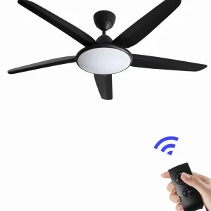 Manufacturer Supplier DC 220v Ceiling Fan With LED Light Metal Fan Blade Fan With Lamp Hotel Bedroom