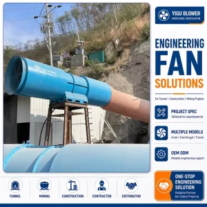 Manufacturer Supply Direct Drive Variable Speed Blower Ventilation Fans for Tunnel Ventilation Projects Dust Exhaust System