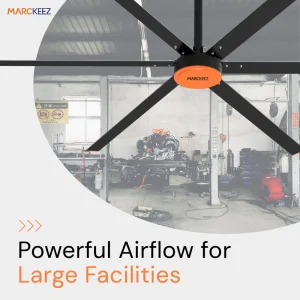 Marckeez Factory Large Industrial Commercial Ceiling Fan 4.9M High Volume Low Speed Big HVLS Fan