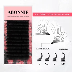 Matte Black Lash Trays 0.05 Blooming Fan Lash Extension Private Label Cashmere Easy Fan Eyelash Extensions