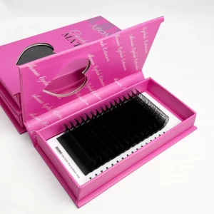 Matte Black Volume Eyelash Extension Lash Trays Supplies Dark Silk Black Velvet Cashmere Lash