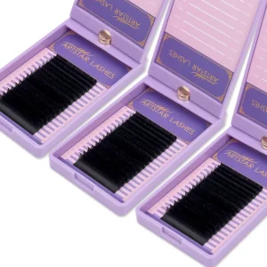 Matte Individual Eyelash Extensions Easy Fan Tray Cashmere Volume Lashes Handmade Synthetic Hair