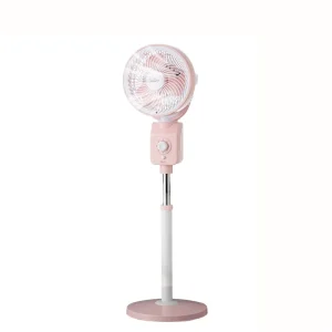 Mechanical Electric 8 Inch Plastic AC Tower Ventilation Fan 3 Blade Adjustable Height Compact Timer Low Noise Household