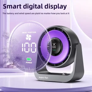 Mechanical LED Display Mini Portable Desk Table Fan USB Powered Eco Friendly Rechargeable Battery Outdoor RV