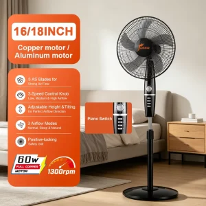 Mechanical OEM ODM Support Modern Air Cooler Telescopic Industrial Pedestal Fan 16 Inch Standing Fans