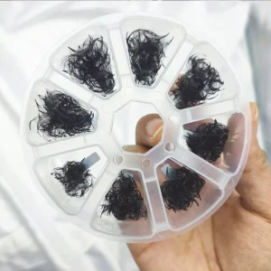 Medylashes 20D Synthetic Hair Loose Fans Eyelash Extensions Custom Pointy Stem Premade Handmade Natural Soft 14 Rows Volume Fans