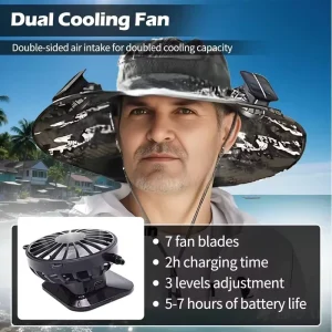 Men’s Women’s Summer Outdoor Fishing Sunscreen Hat UV Protection Mountaineering Hat 3D Embroidery Made Durable Nylon Solar Fan