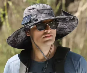 Men’s Women’s Summer Outdoor Fishing Sunscreen Hat UV Protection Mountaineering Hat 3D Embroidery Made Durable Nylon Solar Fan