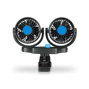 Merak EC 206 Low Noise Dual USB 12V 24V ABS Universal Fit Car Fans with 7W Power